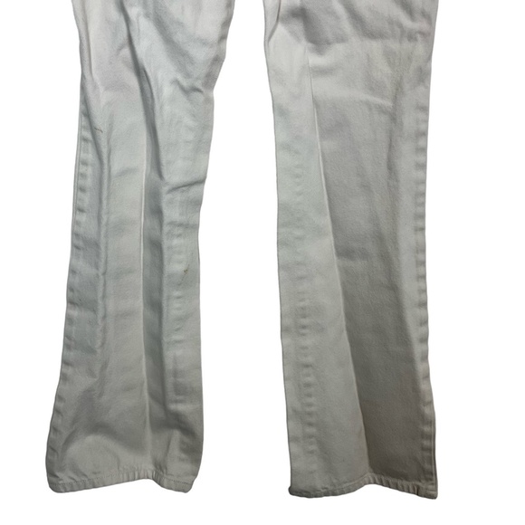 MICHAEL KORS White Blue Ribbon Waist Band Bootcut Boot Cut !00% Cotton Jeans 4 - Picture 12 of 16